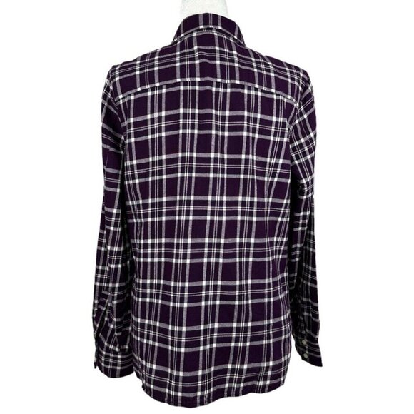 Tommy Hilfiger Women's Purple Y2K Plaid Casual Flannel Button Down Shirt S/C41 - Picture 4 of 12